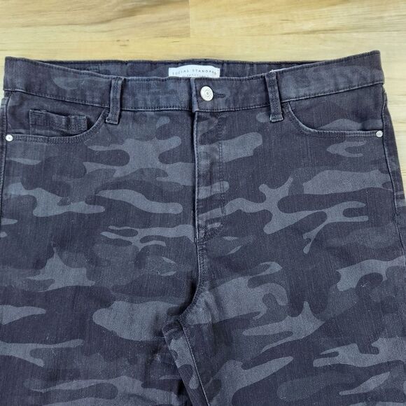 🔸️Social Standard Black Camouflage Slim Fit Skinny Ankle Jeans Size 14/32 - Picture 5 of 14